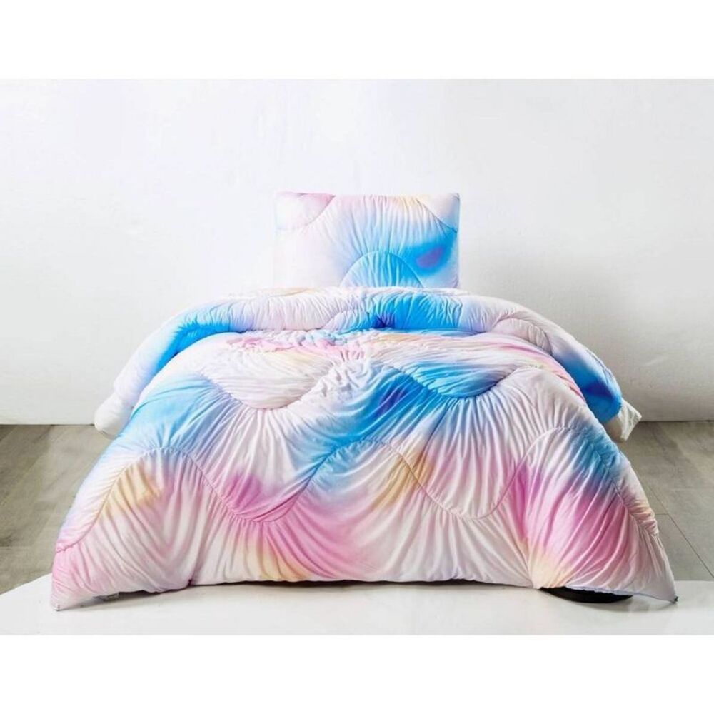 Tie-Dye Pastel Comforter Set - Soft Multicolor Bedding